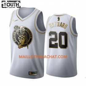 Maillot NBA Boston Celtics Gordon Hayward 20 Nike 2019-20 Blanc Golden Edition Swingman - Enfant